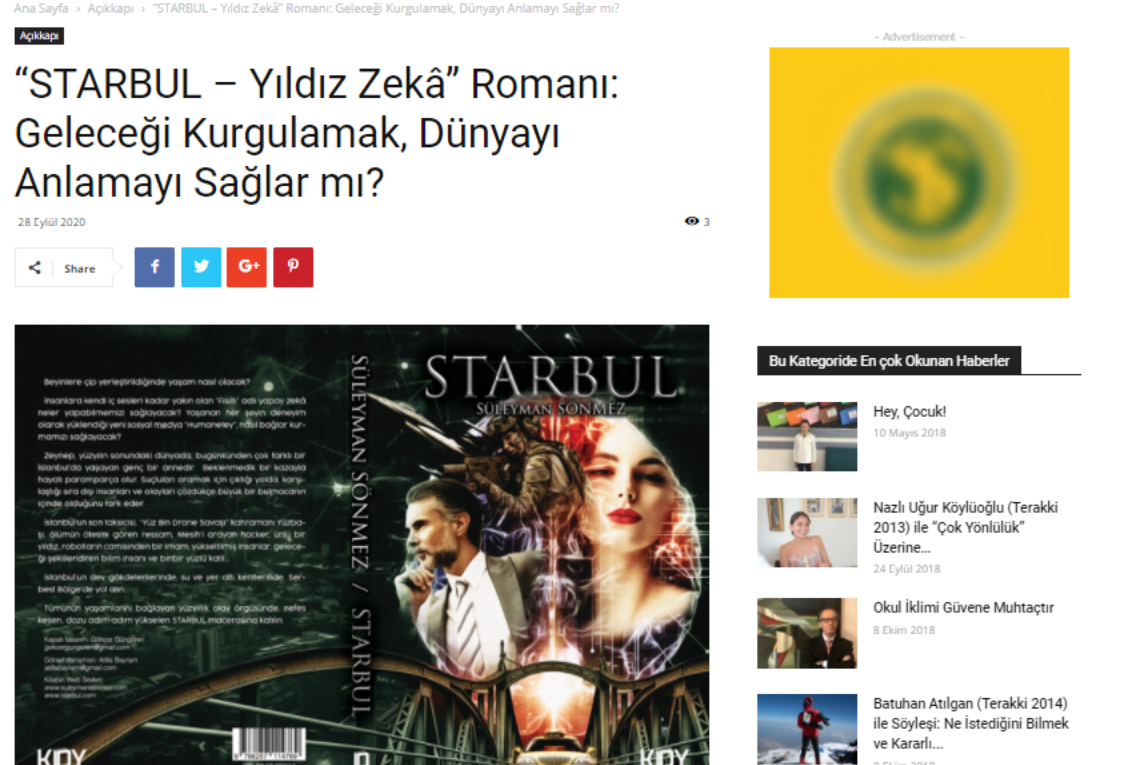 Starbul Romanı Terabook Sayfalarında